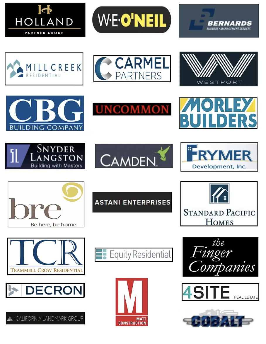 RF Electric clients. General contractors and owner/builders across Southern California.